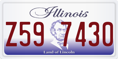 IL license plate Z597430
