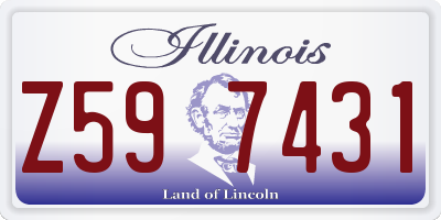 IL license plate Z597431