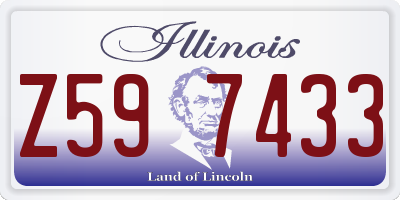 IL license plate Z597433