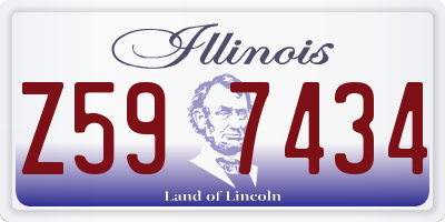 IL license plate Z597434