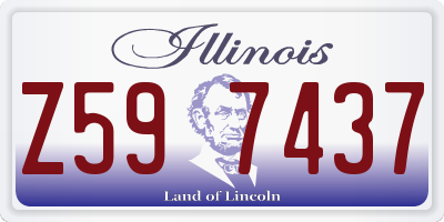 IL license plate Z597437