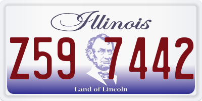 IL license plate Z597442