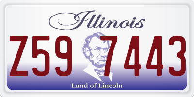 IL license plate Z597443