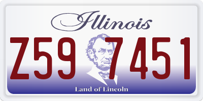 IL license plate Z597451
