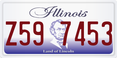 IL license plate Z597453