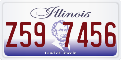 IL license plate Z597456