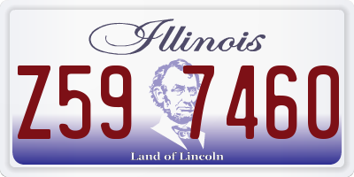 IL license plate Z597460