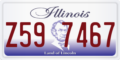 IL license plate Z597467
