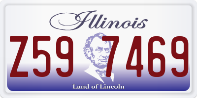 IL license plate Z597469
