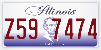 IL license plate Z597474