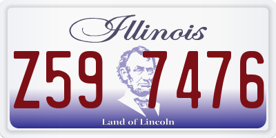 IL license plate Z597476