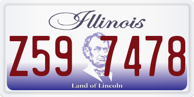 IL license plate Z597478