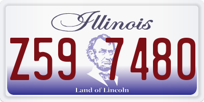 IL license plate Z597480