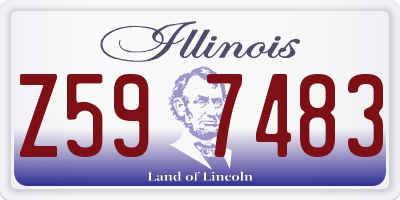 IL license plate Z597483