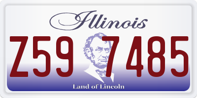 IL license plate Z597485