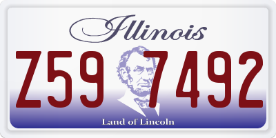 IL license plate Z597492