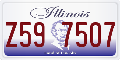 IL license plate Z597507