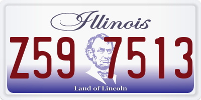 IL license plate Z597513
