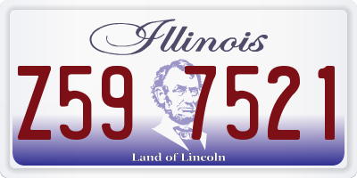 IL license plate Z597521