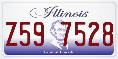 IL license plate Z597528