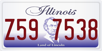 IL license plate Z597538