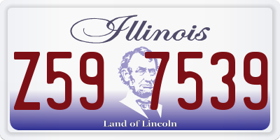 IL license plate Z597539