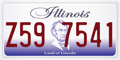 IL license plate Z597541