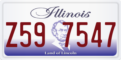 IL license plate Z597547