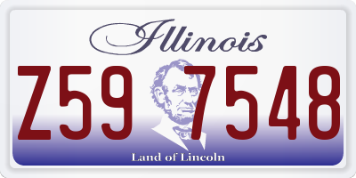 IL license plate Z597548