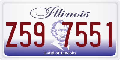 IL license plate Z597551