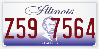 IL license plate Z597564