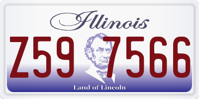 IL license plate Z597566
