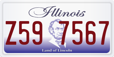 IL license plate Z597567