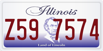 IL license plate Z597574