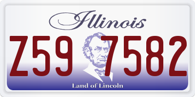 IL license plate Z597582