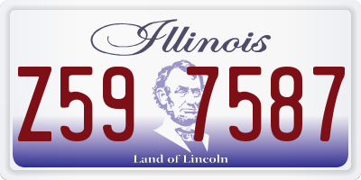 IL license plate Z597587