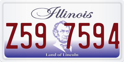 IL license plate Z597594