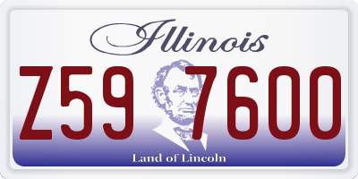 IL license plate Z597600