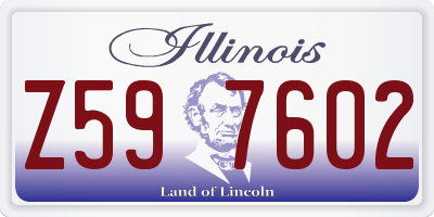 IL license plate Z597602