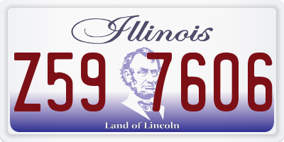 IL license plate Z597606