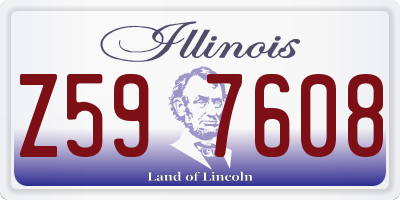 IL license plate Z597608