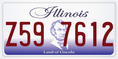 IL license plate Z597612