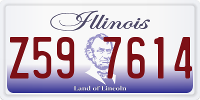 IL license plate Z597614