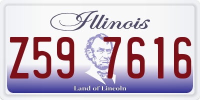 IL license plate Z597616