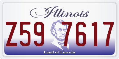 IL license plate Z597617