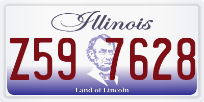 IL license plate Z597628