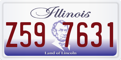 IL license plate Z597631