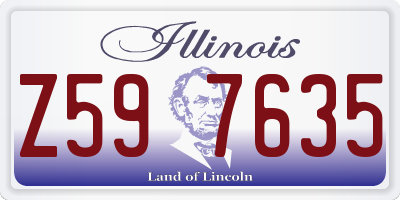 IL license plate Z597635
