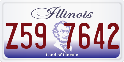IL license plate Z597642