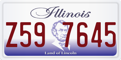 IL license plate Z597645